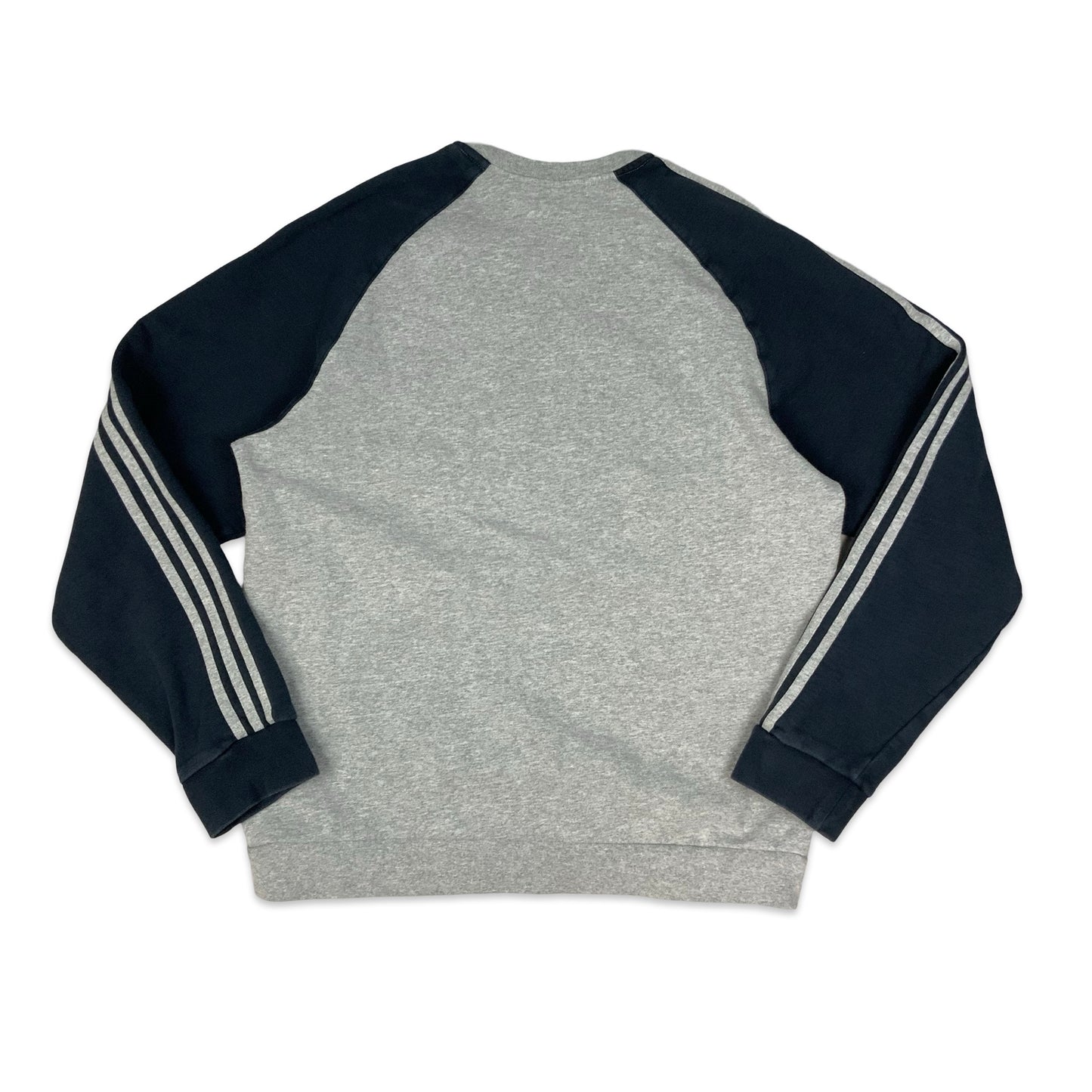 00's Adidas Grey & Navy Sweatshirt L