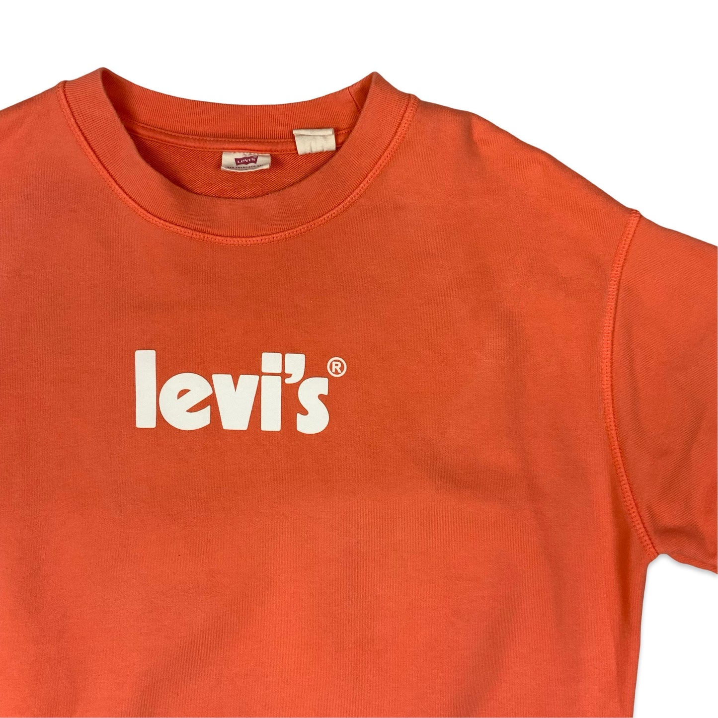 Levi's Orange Crew Neck Sweatshirt S