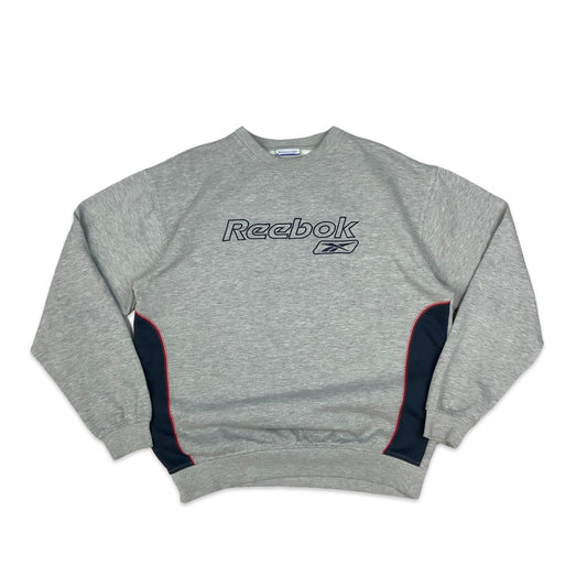 Reebok Grey Spell Out Sweatshirt XL