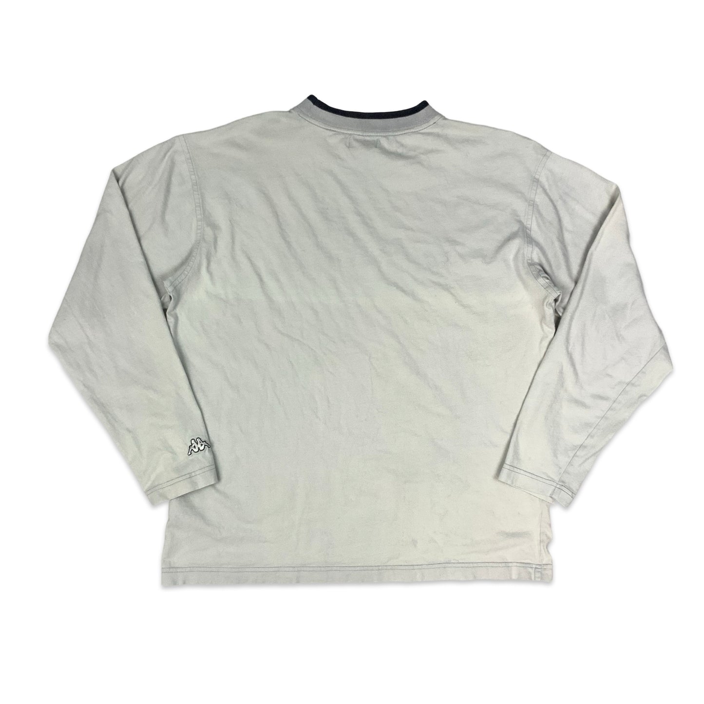 Kappa White Long Sleeved Spell Out Tee L