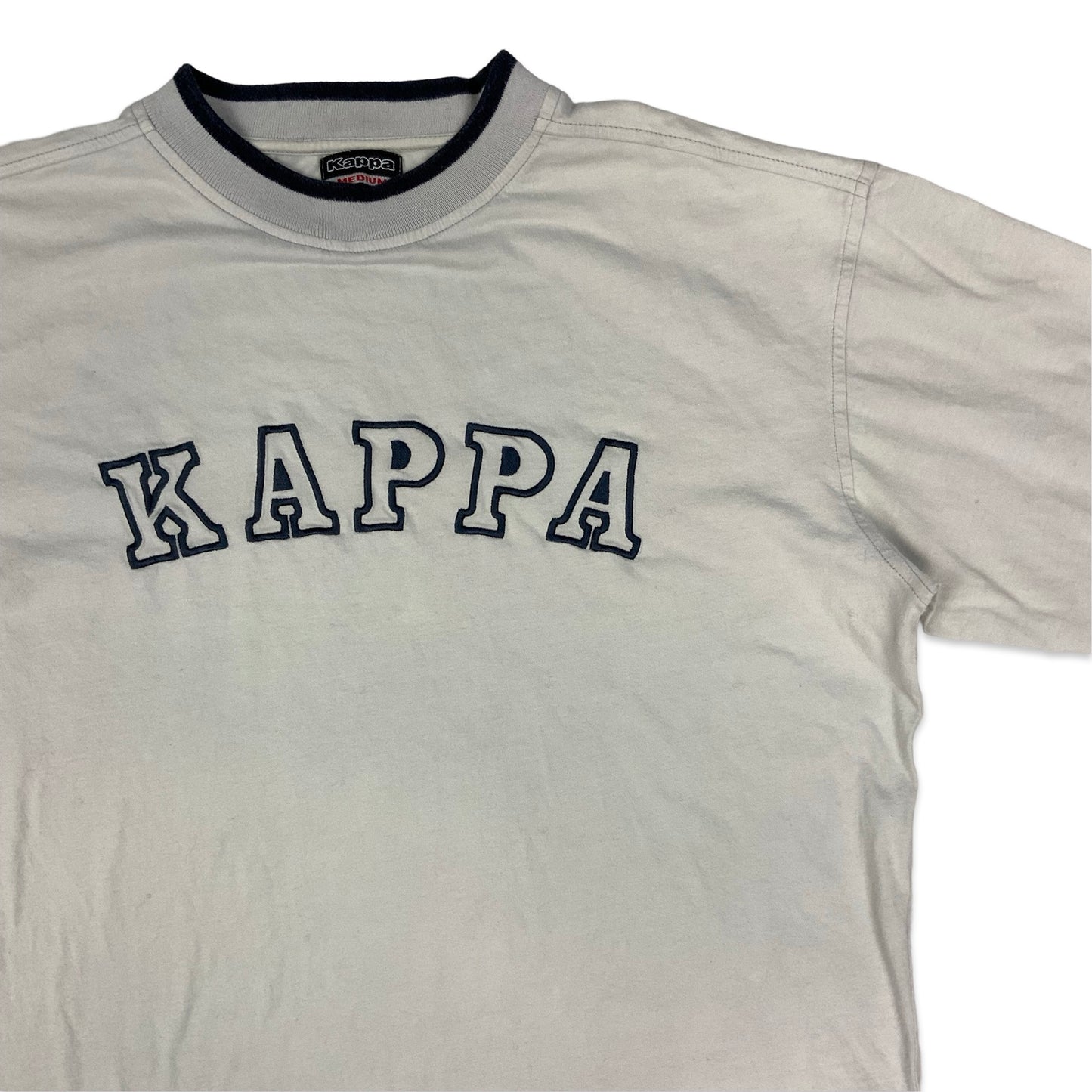 Kappa White Long Sleeved Spell Out Tee L