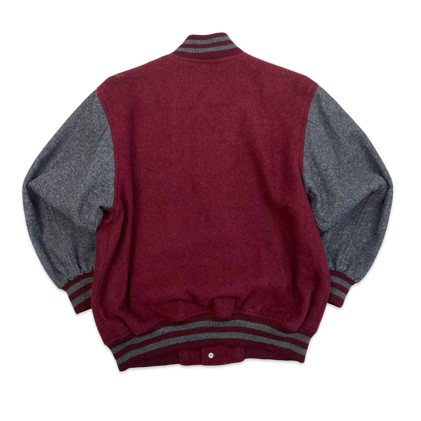 Vintage Red & Grey Wool Varsity Jacket S