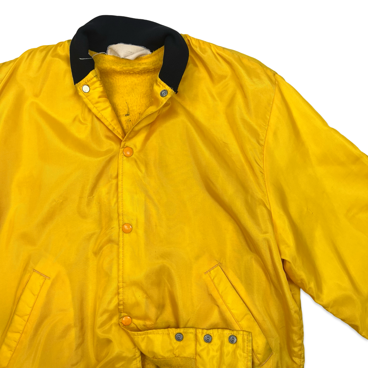 Vintage 80s Yellow "Northern Baseball" Spell Out Nylon Varsity Jacket M