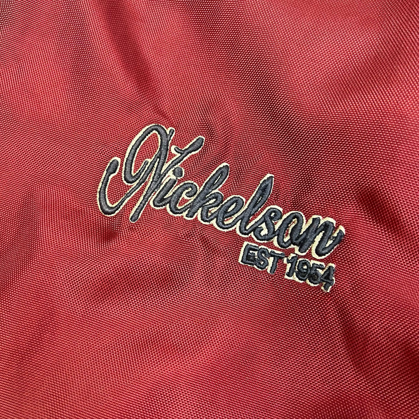 Vintage Nickelson Union Made Red Insulated Varsity Windbreaker Jacket XL