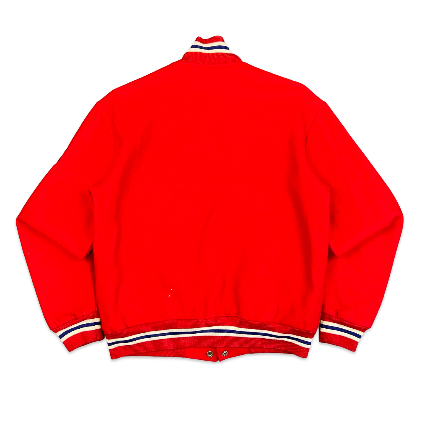 Vintage 70s 80s Champion Products "Kyoto Beavers" Red Wool Varsity Jacket S