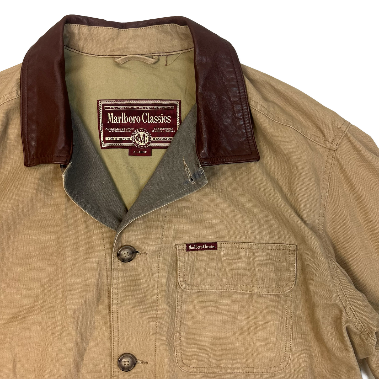 Vintage Marlboro Classics Beige Chore Jacket XXL