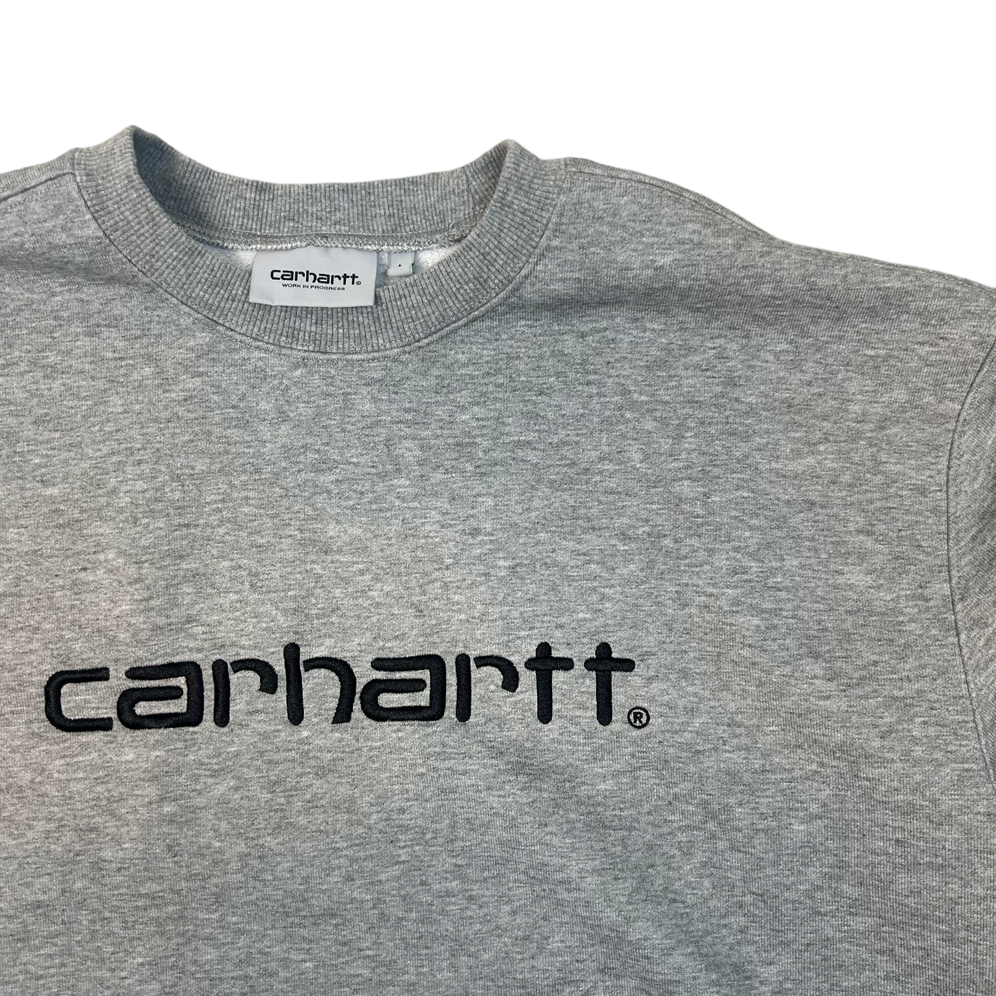 Carhartt Grey Spell Out Sweatshirt L