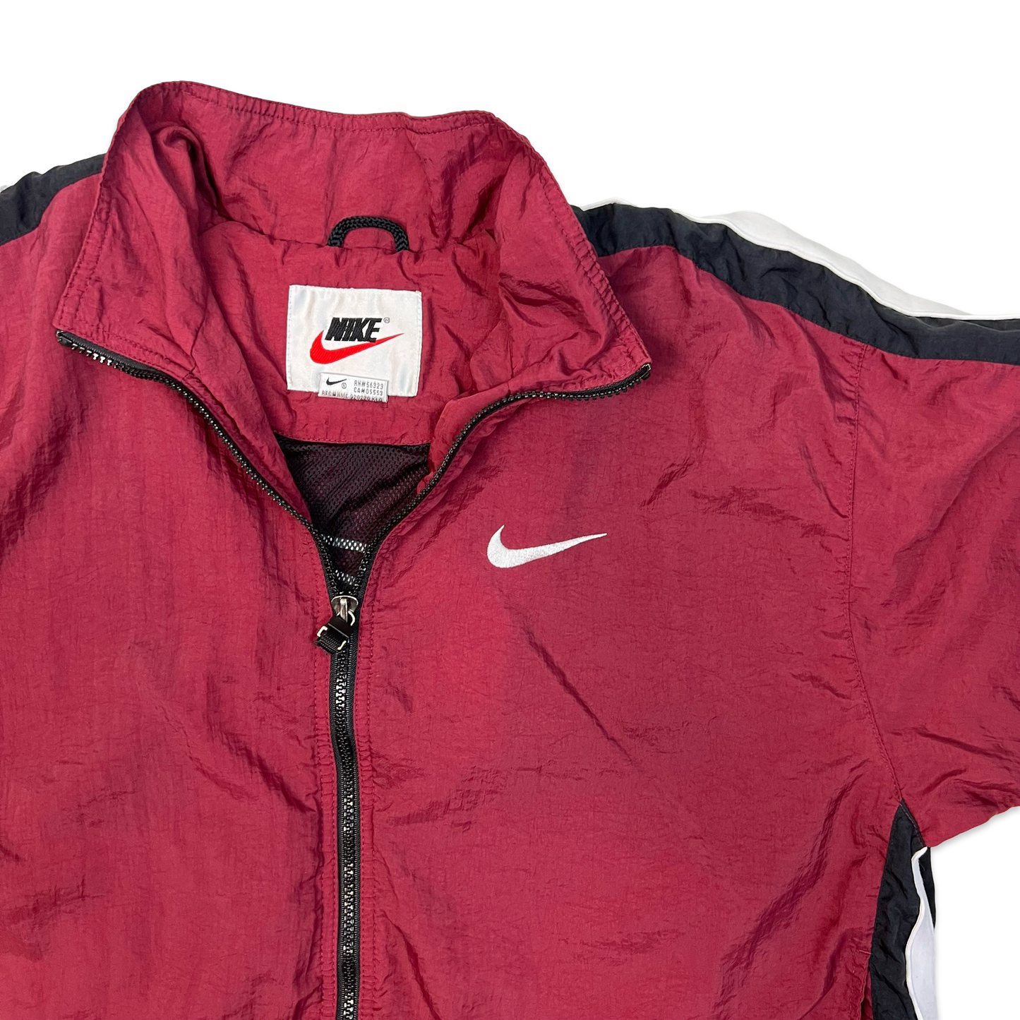 Vintage 90s Nike Burgundy Zip-up Windbreaker M