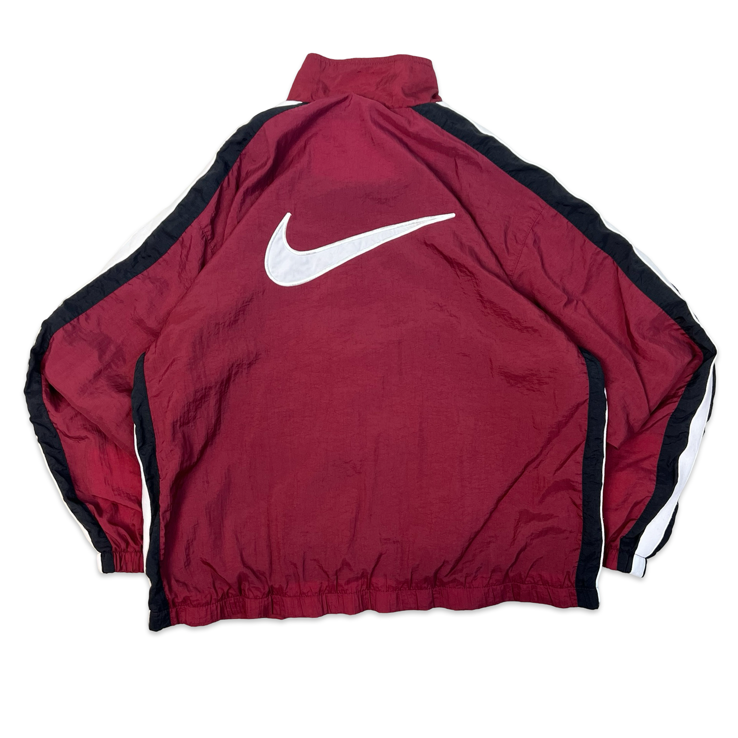 Vintage 90s Nike Burgundy Zip-up Windbreaker M