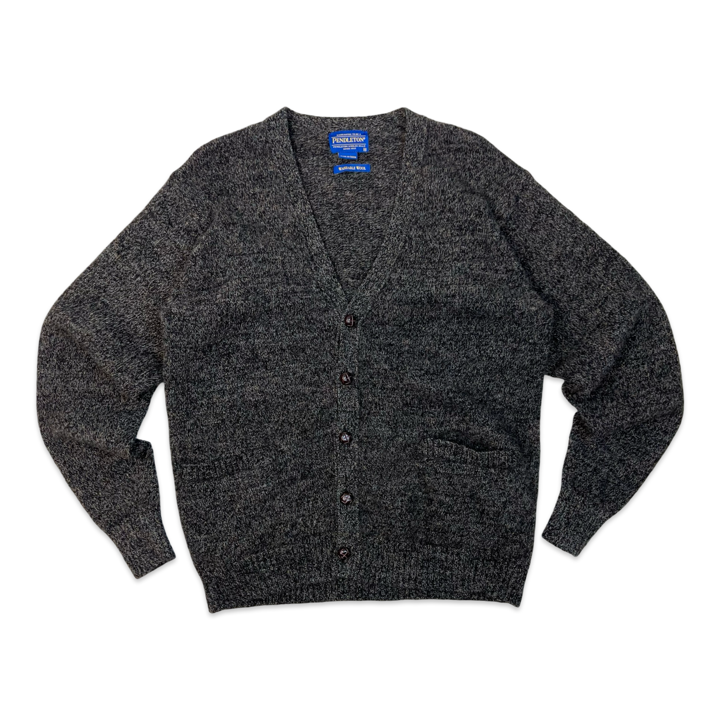 Pendleton Grey Wool Cardigan M