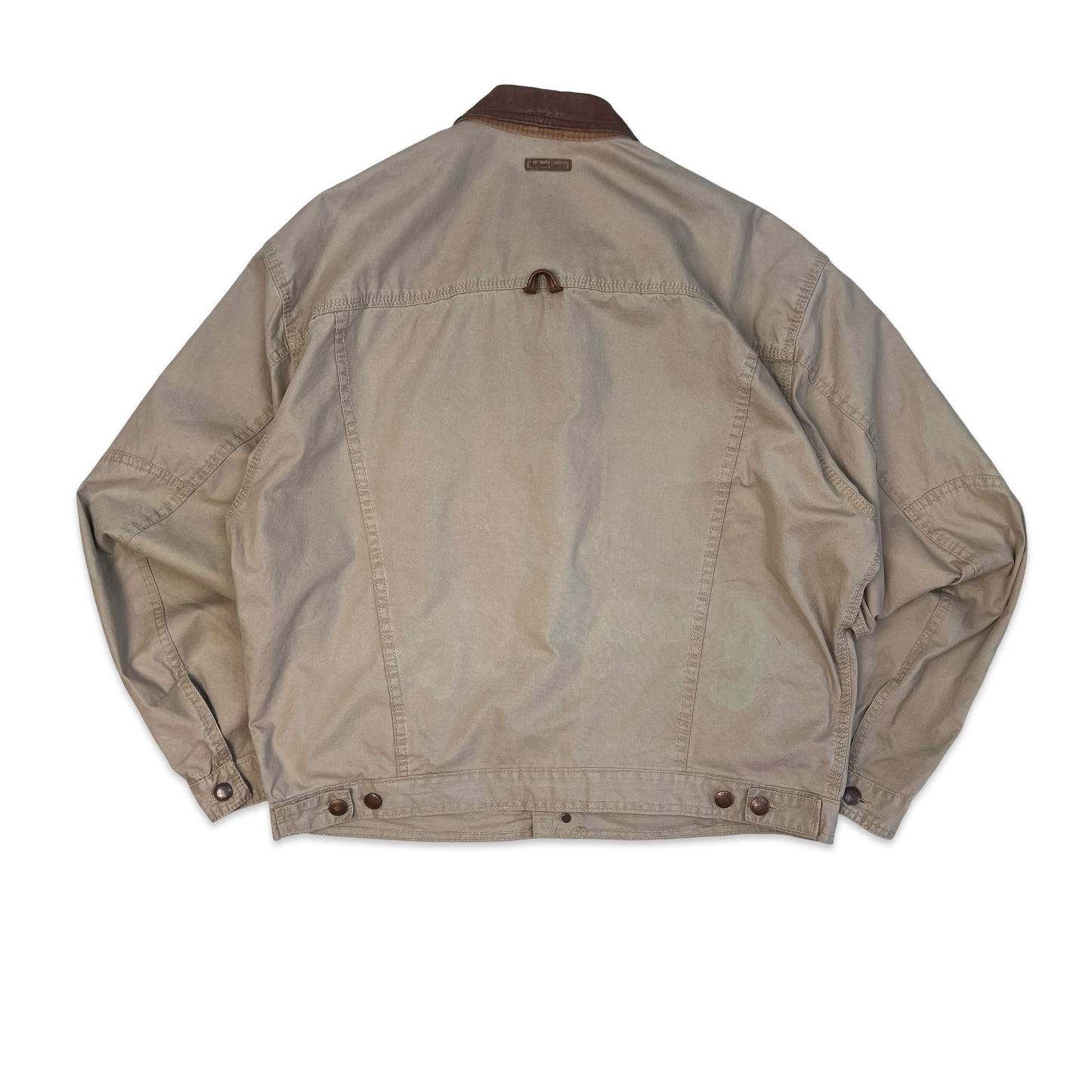 Vintage Marlboro Classics Lightweight Beige Trucker Jacket XL