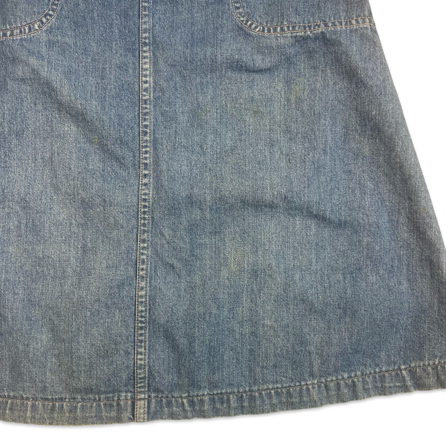 Vintage 90s Wrangler Denim Midi Dungaree Pinafore Dress 6