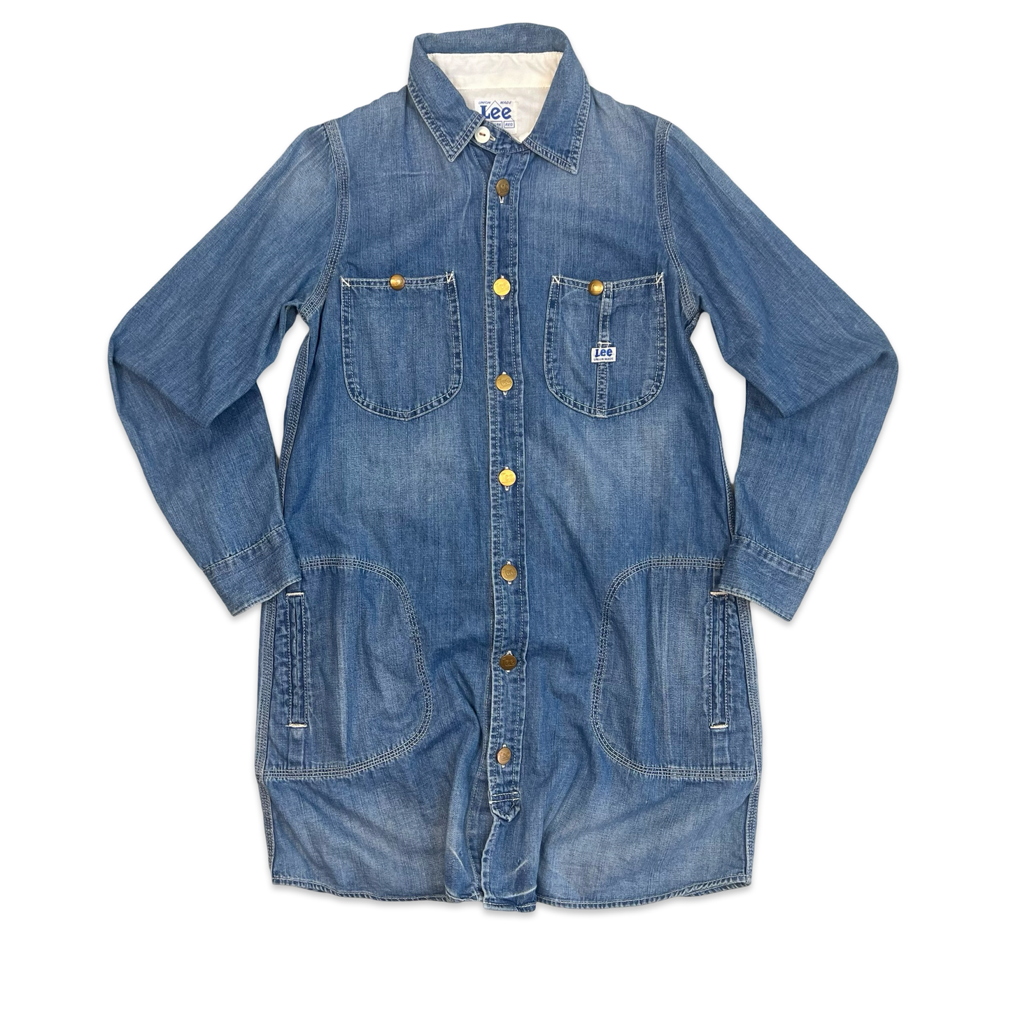 Lee Union Denim Made Long Sleeve Shirt Dress 10