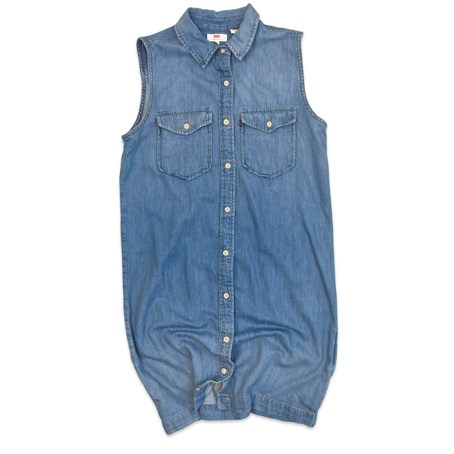 Levi's Sleeveless Shirt Denim Dress 12