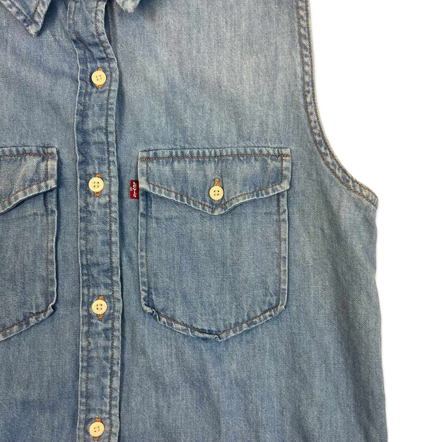 Levi's Sleeveless Shirt Denim Dress 12