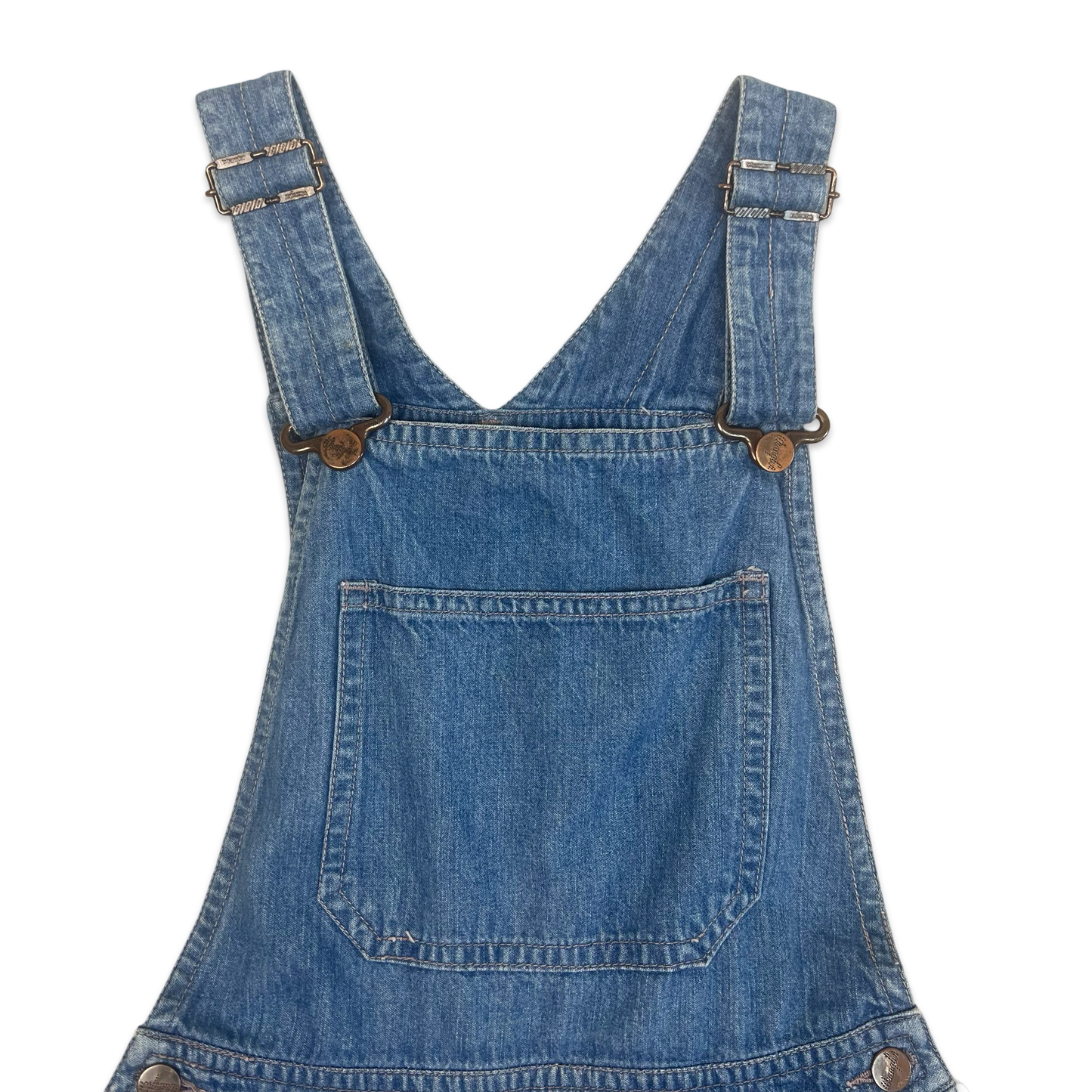 Vintage 90s Wrangler Denim Midi Dungaree Pinafore Dress 6